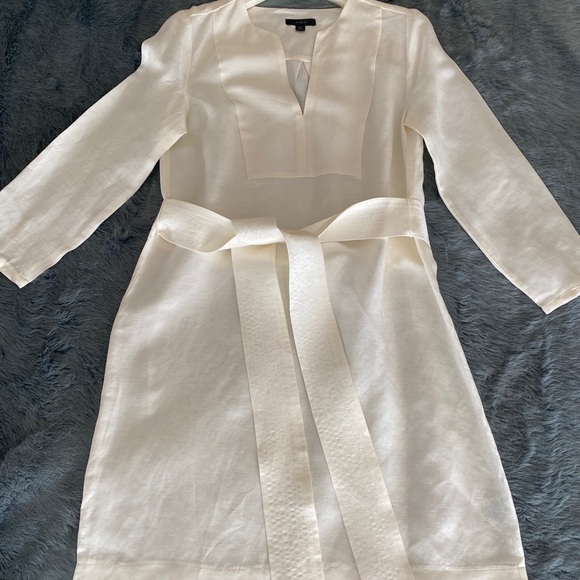J Crew Linen Blend Cream Midi XS - Picture 3 of 15